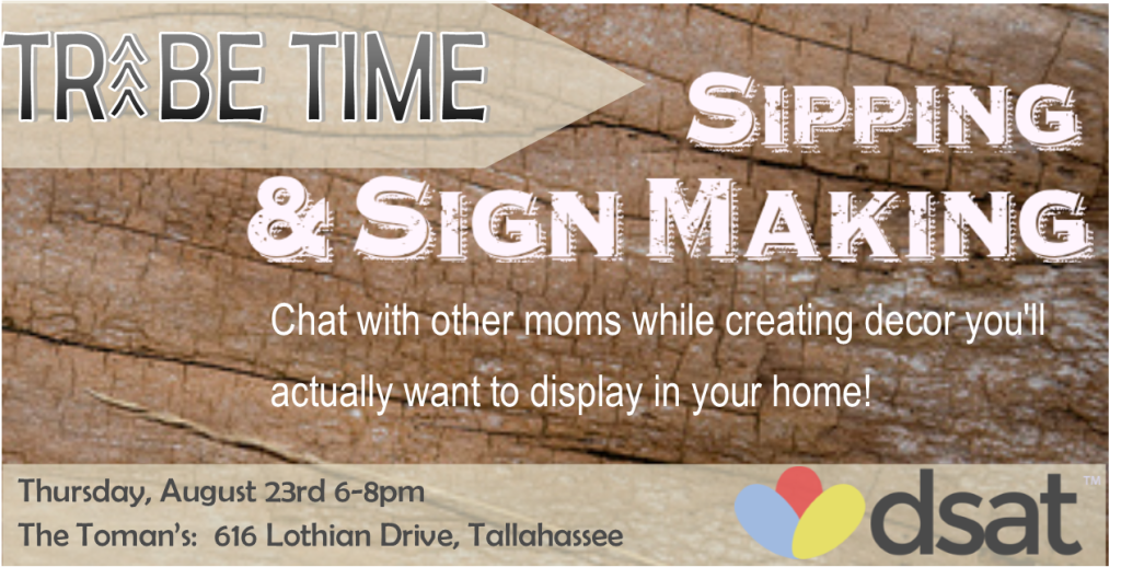 sipping and sign making banner